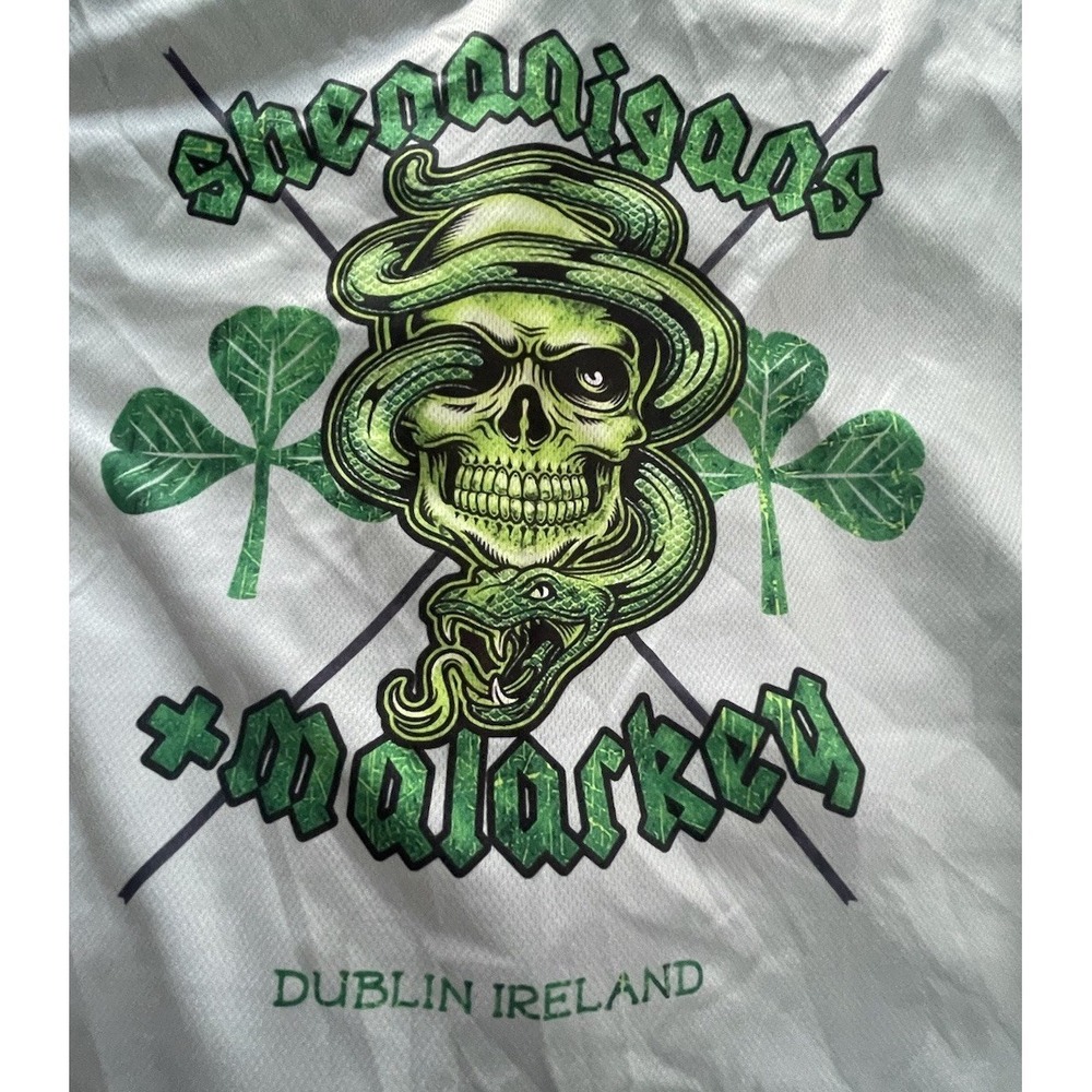 Shenanigans Malarkey's Dublin Ireland Button Up Jersey‎ Men's Size 3XL